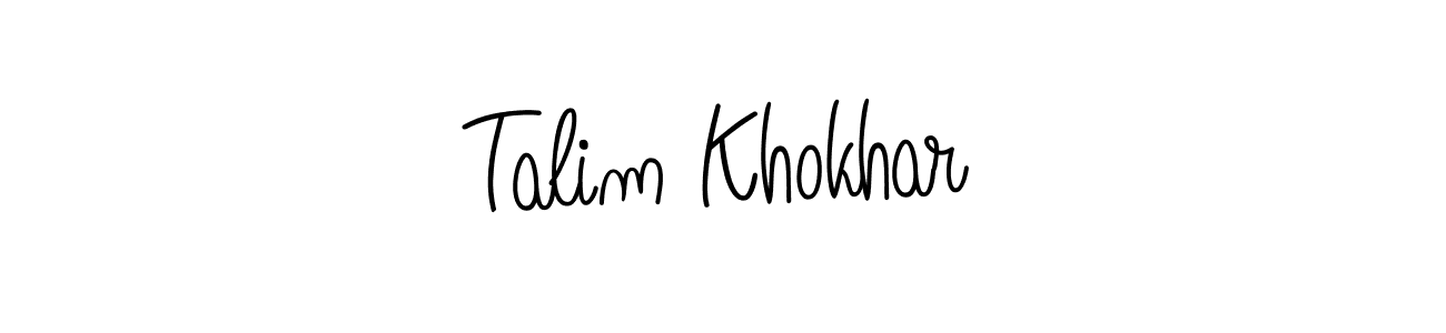 It looks lik you need a new signature style for name Talim Khokhar. Design unique handwritten (Angelique-Rose-font-FFP) signature with our free signature maker in just a few clicks. Talim Khokhar signature style 5 images and pictures png