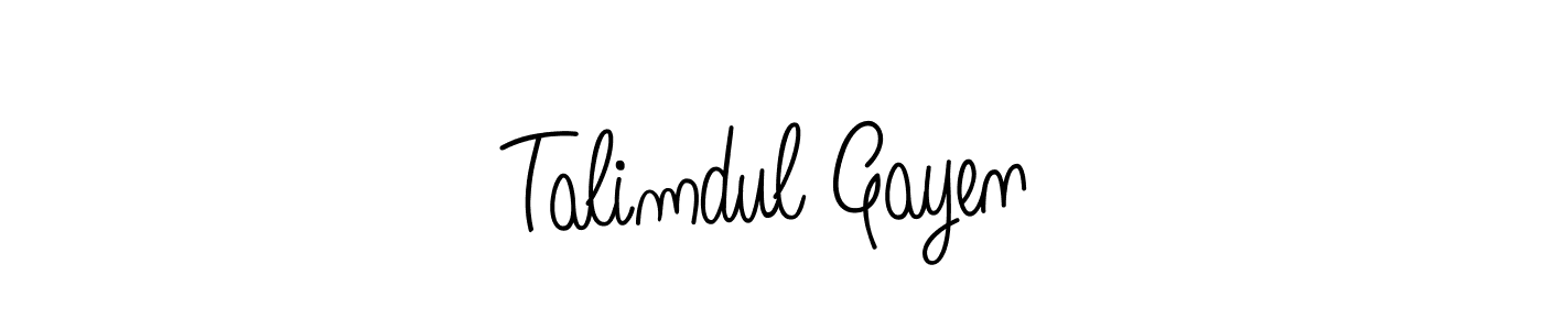 if you are searching for the best signature style for your name Talimdul Gayen. so please give up your signature search. here we have designed multiple signature styles  using Angelique-Rose-font-FFP. Talimdul Gayen signature style 5 images and pictures png