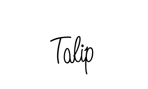 Make a beautiful signature design for name Talip. With this signature (Angelique-Rose-font-FFP) style, you can create a handwritten signature for free. Talip signature style 5 images and pictures png