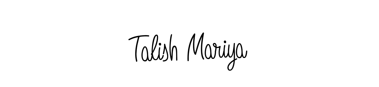Once you've used our free online signature maker to create your best signature Angelique-Rose-font-FFP style, it's time to enjoy all of the benefits that Talish Mariya name signing documents. Talish Mariya signature style 5 images and pictures png