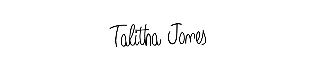 Talitha Jones stylish signature style. Best Handwritten Sign (Angelique-Rose-font-FFP) for my name. Handwritten Signature Collection Ideas for my name Talitha Jones. Talitha Jones signature style 5 images and pictures png