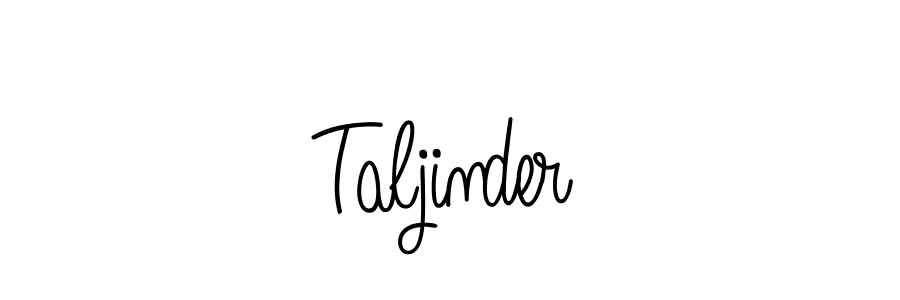 Taljinder stylish signature style. Best Handwritten Sign (Angelique-Rose-font-FFP) for my name. Handwritten Signature Collection Ideas for my name Taljinder. Taljinder signature style 5 images and pictures png