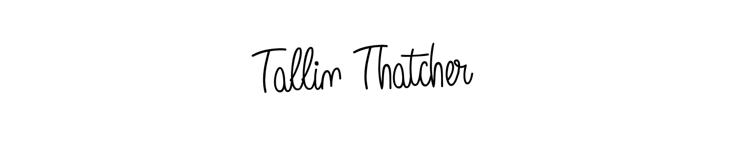 Tallin Thatcher stylish signature style. Best Handwritten Sign (Angelique-Rose-font-FFP) for my name. Handwritten Signature Collection Ideas for my name Tallin Thatcher. Tallin Thatcher signature style 5 images and pictures png