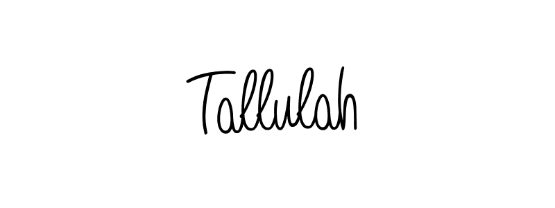 Design your own signature with our free online signature maker. With this signature software, you can create a handwritten (Angelique-Rose-font-FFP) signature for name Tallulah. Tallulah signature style 5 images and pictures png