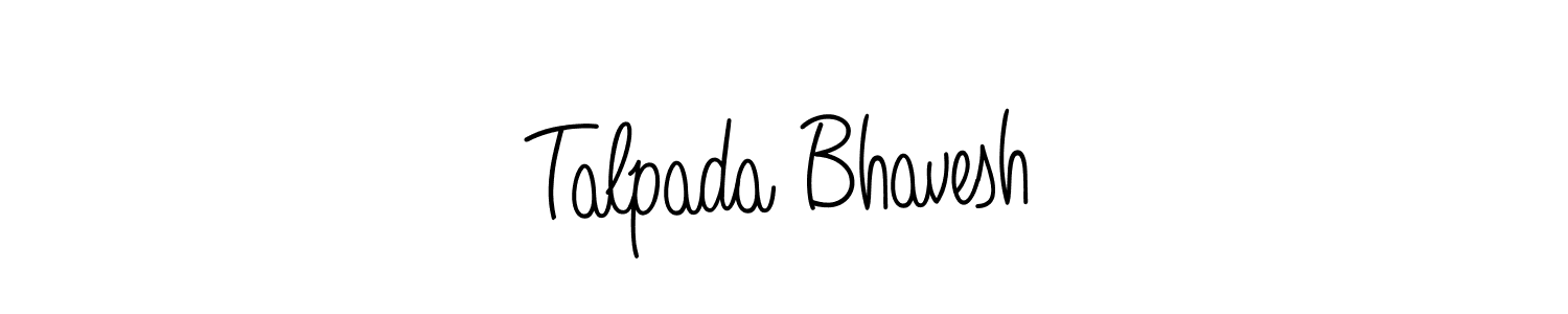 if you are searching for the best signature style for your name Talpada Bhavesh. so please give up your signature search. here we have designed multiple signature styles  using Angelique-Rose-font-FFP. Talpada Bhavesh signature style 5 images and pictures png