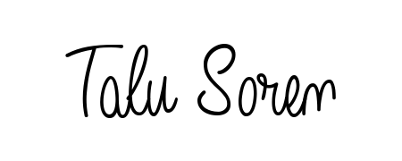 Make a beautiful signature design for name Talu Soren. With this signature (Angelique-Rose-font-FFP) style, you can create a handwritten signature for free. Talu Soren signature style 5 images and pictures png