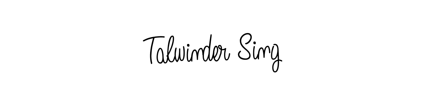 Create a beautiful signature design for name Talwinder Sing. With this signature (Angelique-Rose-font-FFP) fonts, you can make a handwritten signature for free. Talwinder Sing signature style 5 images and pictures png