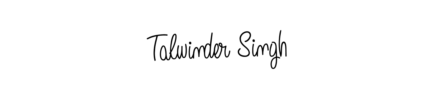 Make a beautiful signature design for name Talwinder Singh. With this signature (Angelique-Rose-font-FFP) style, you can create a handwritten signature for free. Talwinder Singh signature style 5 images and pictures png