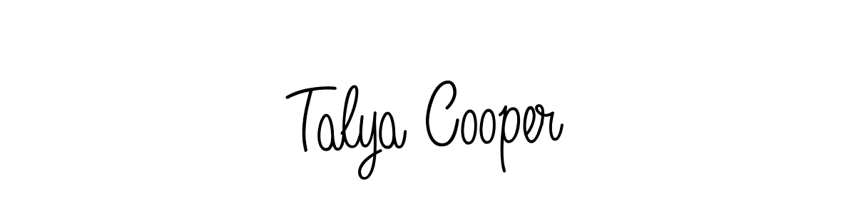 Use a signature maker to create a handwritten signature online. With this signature software, you can design (Angelique-Rose-font-FFP) your own signature for name Talya Cooper. Talya Cooper signature style 5 images and pictures png