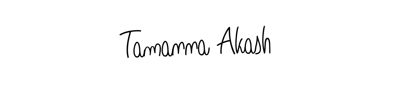 Tamanna Akash stylish signature style. Best Handwritten Sign (Angelique-Rose-font-FFP) for my name. Handwritten Signature Collection Ideas for my name Tamanna Akash. Tamanna Akash signature style 5 images and pictures png