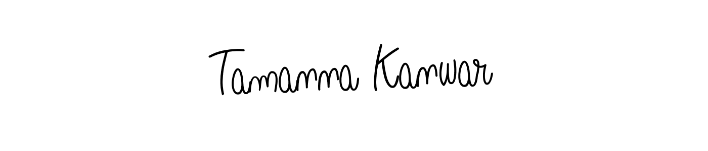 How to make Tamanna Kanwar name signature. Use Angelique-Rose-font-FFP style for creating short signs online. This is the latest handwritten sign. Tamanna Kanwar signature style 5 images and pictures png