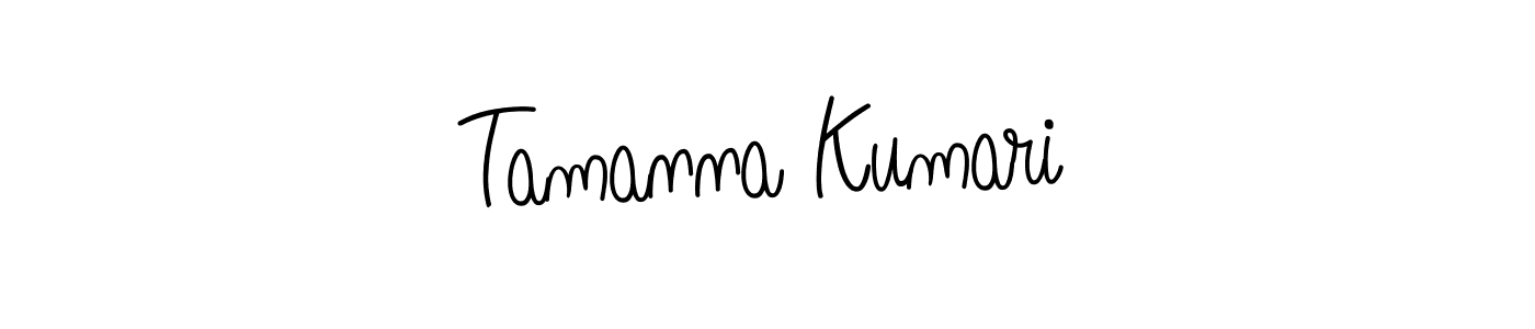 Design your own signature with our free online signature maker. With this signature software, you can create a handwritten (Angelique-Rose-font-FFP) signature for name Tamanna Kumari. Tamanna Kumari signature style 5 images and pictures png