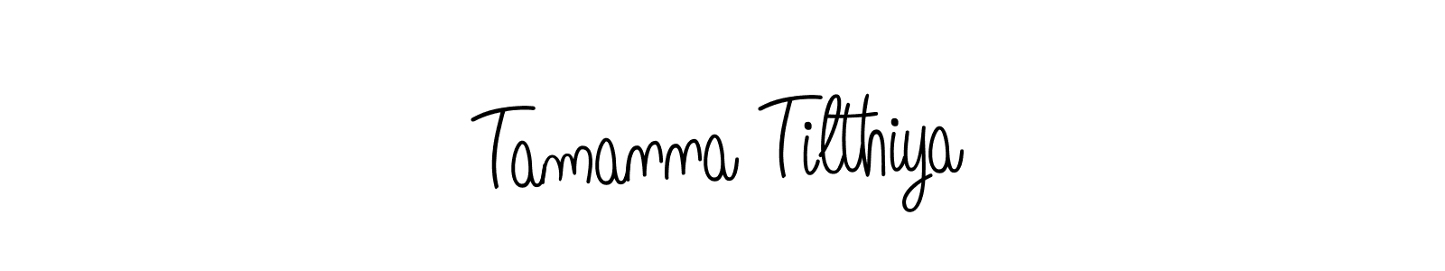 Design your own signature with our free online signature maker. With this signature software, you can create a handwritten (Angelique-Rose-font-FFP) signature for name Tamanna Tilthiya. Tamanna Tilthiya signature style 5 images and pictures png