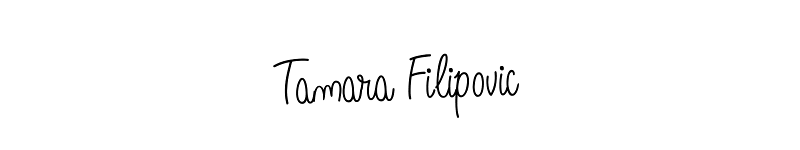 Make a beautiful signature design for name Tamara Filipovic. With this signature (Angelique-Rose-font-FFP) style, you can create a handwritten signature for free. Tamara Filipovic signature style 5 images and pictures png