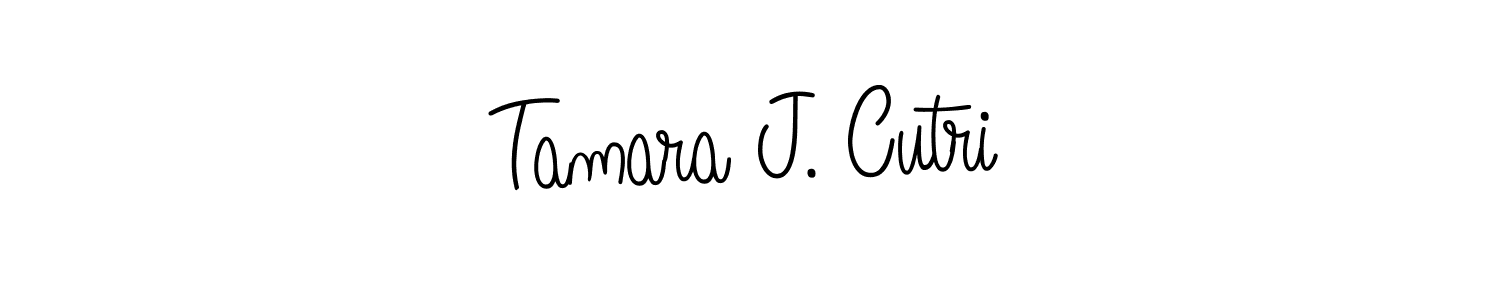 Use a signature maker to create a handwritten signature online. With this signature software, you can design (Angelique-Rose-font-FFP) your own signature for name Tamara J. Cutri. Tamara J. Cutri signature style 5 images and pictures png