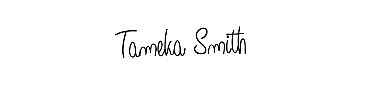 Create a beautiful signature design for name Tameka Smith. With this signature (Angelique-Rose-font-FFP) fonts, you can make a handwritten signature for free. Tameka Smith signature style 5 images and pictures png