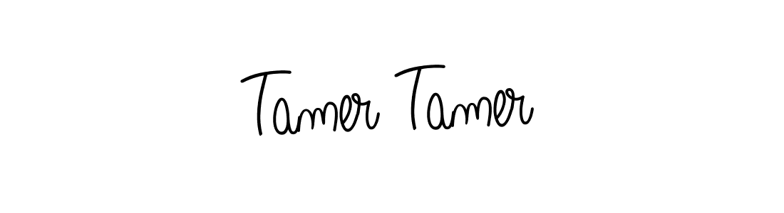 How to make Tamer Tamer signature? Angelique-Rose-font-FFP is a professional autograph style. Create handwritten signature for Tamer Tamer name. Tamer Tamer signature style 5 images and pictures png