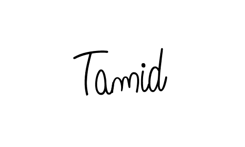 You should practise on your own different ways (Angelique-Rose-font-FFP) to write your name (Tamid) in signature. don't let someone else do it for you. Tamid signature style 5 images and pictures png