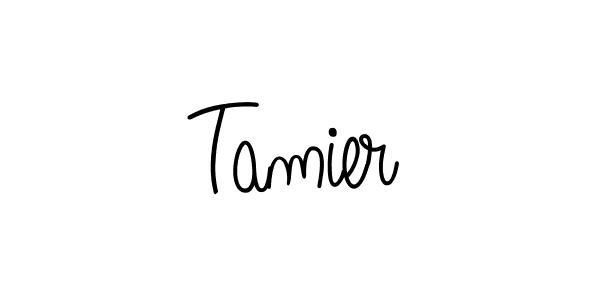 Use a signature maker to create a handwritten signature online. With this signature software, you can design (Angelique-Rose-font-FFP) your own signature for name Tamier. Tamier signature style 5 images and pictures png