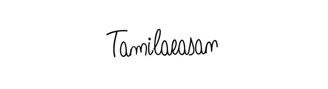 You should practise on your own different ways (Angelique-Rose-font-FFP) to write your name (Tamilaeasan) in signature. don't let someone else do it for you. Tamilaeasan signature style 5 images and pictures png