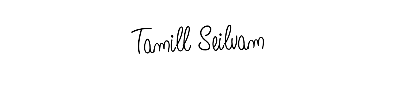 This is the best signature style for the Tamill Seilvam name. Also you like these signature font (Angelique-Rose-font-FFP). Mix name signature. Tamill Seilvam signature style 5 images and pictures png