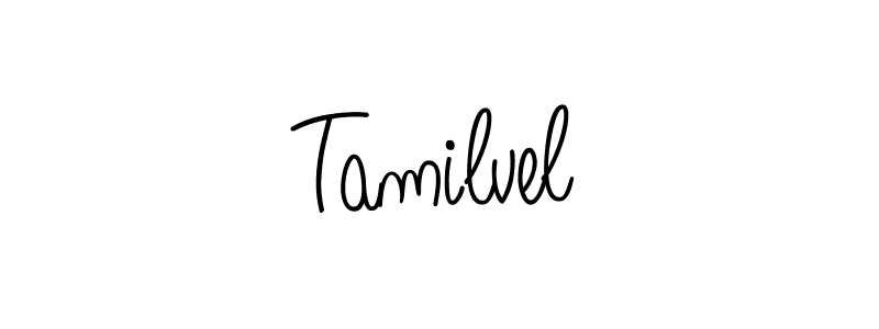 How to make Tamilvel name signature. Use Angelique-Rose-font-FFP style for creating short signs online. This is the latest handwritten sign. Tamilvel signature style 5 images and pictures png