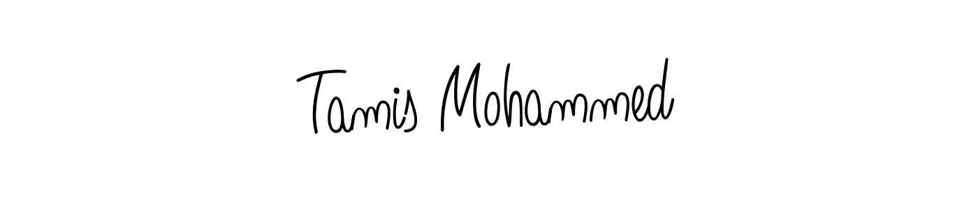 Use a signature maker to create a handwritten signature online. With this signature software, you can design (Angelique-Rose-font-FFP) your own signature for name Tamis Mohammed. Tamis Mohammed signature style 5 images and pictures png