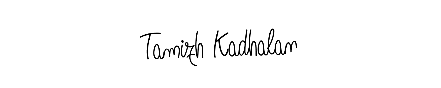 Use a signature maker to create a handwritten signature online. With this signature software, you can design (Angelique-Rose-font-FFP) your own signature for name Tamizh Kadhalan. Tamizh Kadhalan signature style 5 images and pictures png