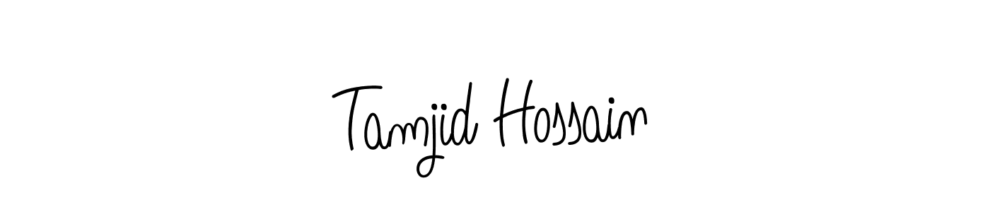 Make a beautiful signature design for name Tamjid Hossain. With this signature (Angelique-Rose-font-FFP) style, you can create a handwritten signature for free. Tamjid Hossain signature style 5 images and pictures png