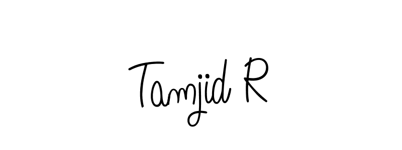 You should practise on your own different ways (Angelique-Rose-font-FFP) to write your name (Tamjid R) in signature. don't let someone else do it for you. Tamjid R signature style 5 images and pictures png