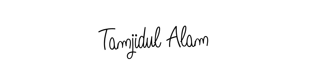 The best way (Angelique-Rose-font-FFP) to make a short signature is to pick only two or three words in your name. The name Tamjidul Alam include a total of six letters. For converting this name. Tamjidul Alam signature style 5 images and pictures png