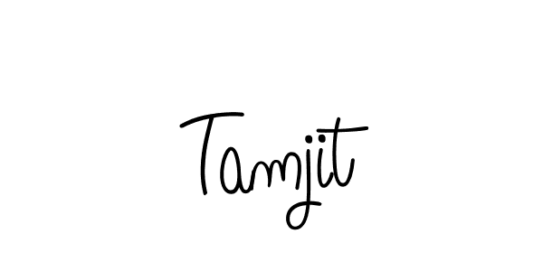 Use a signature maker to create a handwritten signature online. With this signature software, you can design (Angelique-Rose-font-FFP) your own signature for name Tamjit. Tamjit signature style 5 images and pictures png