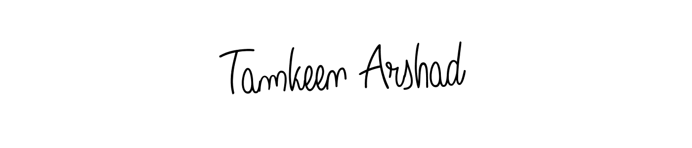 if you are searching for the best signature style for your name Tamkeen Arshad. so please give up your signature search. here we have designed multiple signature styles  using Angelique-Rose-font-FFP. Tamkeen Arshad signature style 5 images and pictures png