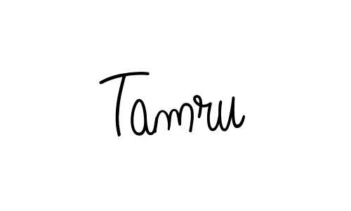You should practise on your own different ways (Angelique-Rose-font-FFP) to write your name (Tamru) in signature. don't let someone else do it for you. Tamru signature style 5 images and pictures png