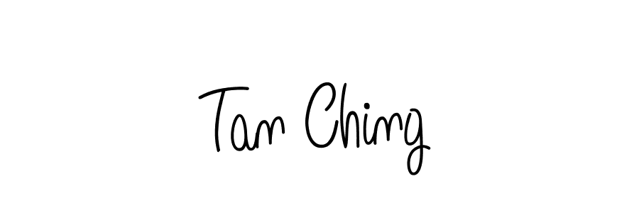 The best way (Angelique-Rose-font-FFP) to make a short signature is to pick only two or three words in your name. The name Tan Ching include a total of six letters. For converting this name. Tan Ching signature style 5 images and pictures png