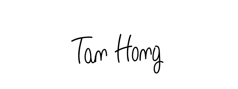 You should practise on your own different ways (Angelique-Rose-font-FFP) to write your name (Tan Hong) in signature. don't let someone else do it for you. Tan Hong signature style 5 images and pictures png
