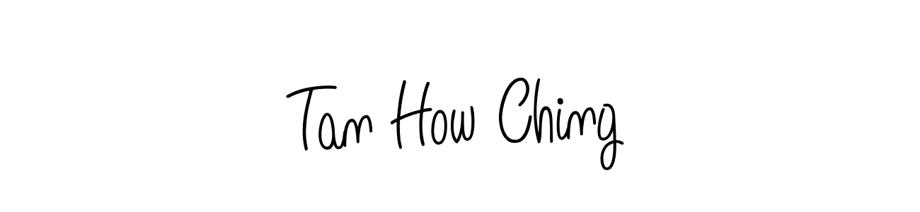 The best way (Angelique-Rose-font-FFP) to make a short signature is to pick only two or three words in your name. The name Tan How Ching include a total of six letters. For converting this name. Tan How Ching signature style 5 images and pictures png