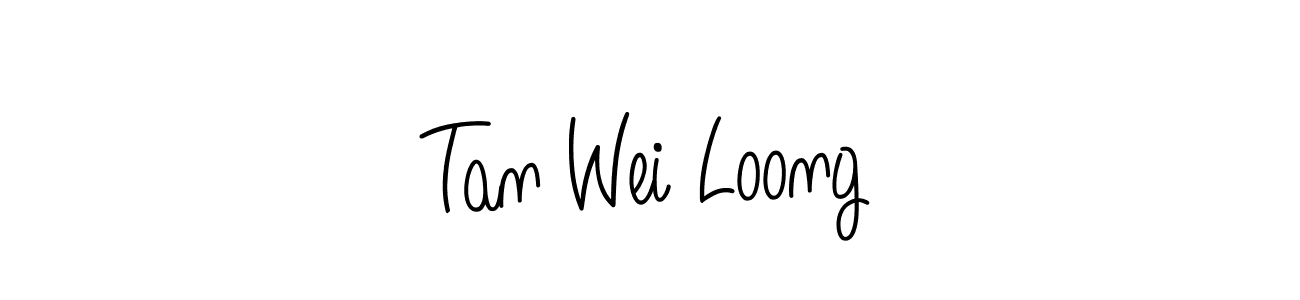 The best way (Angelique-Rose-font-FFP) to make a short signature is to pick only two or three words in your name. The name Tan Wei Loong include a total of six letters. For converting this name. Tan Wei Loong signature style 5 images and pictures png