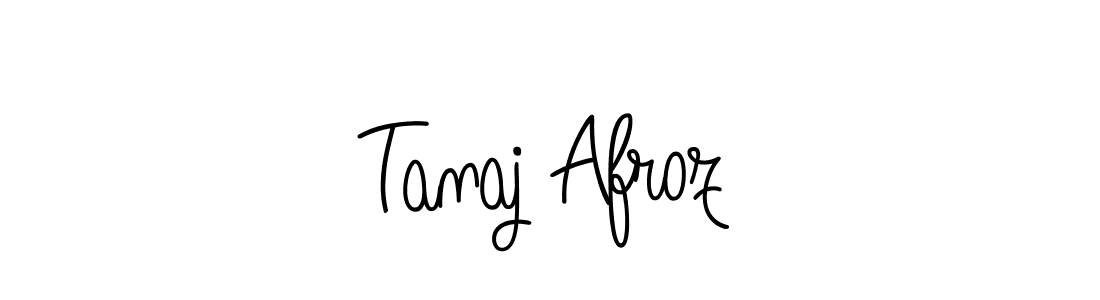 Make a beautiful signature design for name Tanaj Afroz. With this signature (Angelique-Rose-font-FFP) style, you can create a handwritten signature for free. Tanaj Afroz signature style 5 images and pictures png