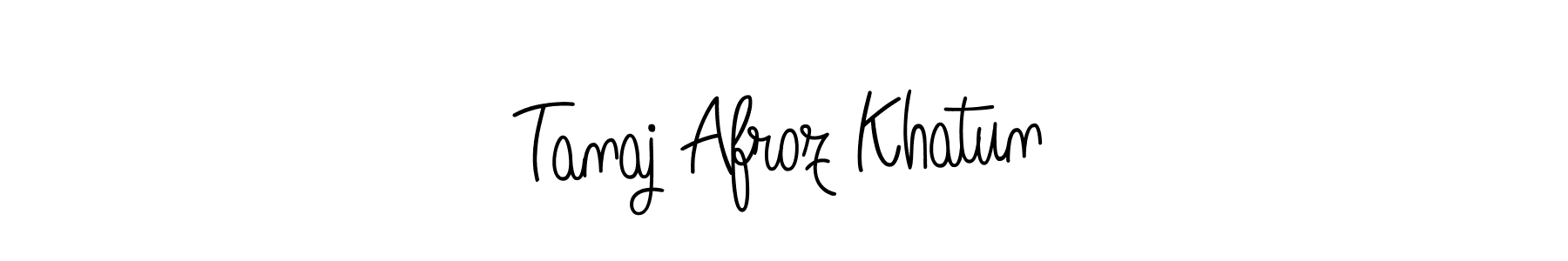 You should practise on your own different ways (Angelique-Rose-font-FFP) to write your name (Tanaj Afroz Khatun) in signature. don't let someone else do it for you. Tanaj Afroz Khatun signature style 5 images and pictures png