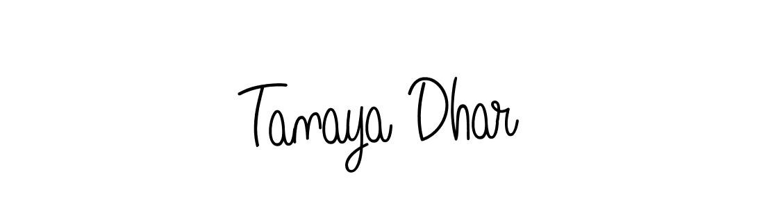Use a signature maker to create a handwritten signature online. With this signature software, you can design (Angelique-Rose-font-FFP) your own signature for name Tanaya Dhar. Tanaya Dhar signature style 5 images and pictures png