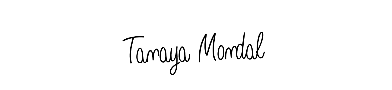 Make a beautiful signature design for name Tanaya Mondal. With this signature (Angelique-Rose-font-FFP) style, you can create a handwritten signature for free. Tanaya Mondal signature style 5 images and pictures png