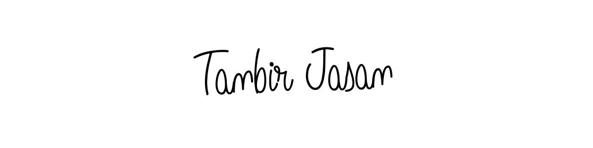 You should practise on your own different ways (Angelique-Rose-font-FFP) to write your name (Tanbir Jasan) in signature. don't let someone else do it for you. Tanbir Jasan signature style 5 images and pictures png
