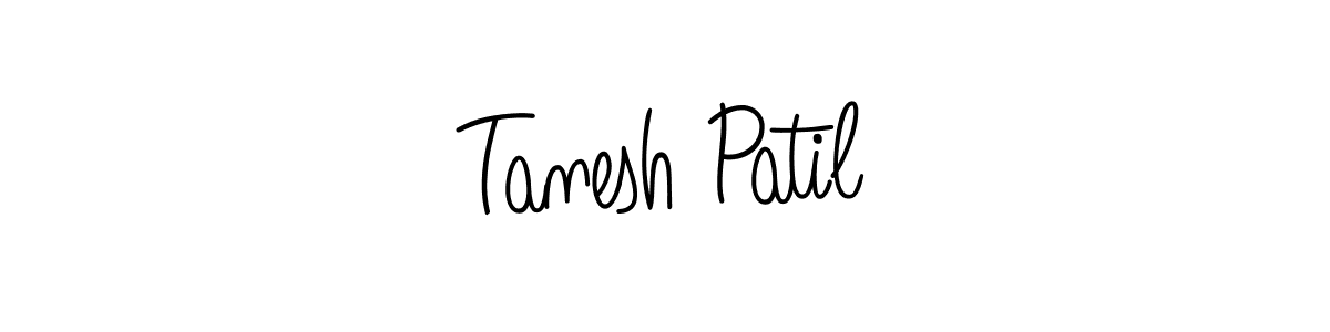 The best way (Angelique-Rose-font-FFP) to make a short signature is to pick only two or three words in your name. The name Tanesh Patil include a total of six letters. For converting this name. Tanesh Patil signature style 5 images and pictures png