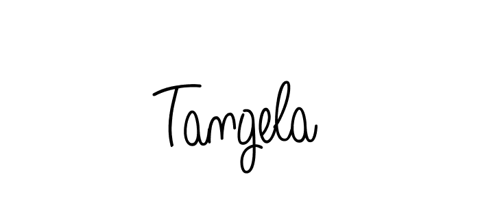 Design your own signature with our free online signature maker. With this signature software, you can create a handwritten (Angelique-Rose-font-FFP) signature for name Tangela. Tangela signature style 5 images and pictures png