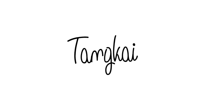 Use a signature maker to create a handwritten signature online. With this signature software, you can design (Angelique-Rose-font-FFP) your own signature for name Tangkai. Tangkai signature style 5 images and pictures png