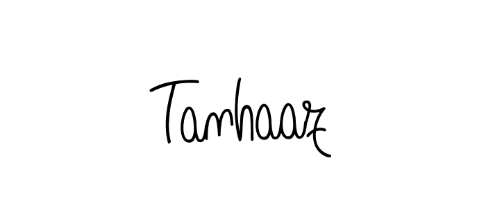 Make a beautiful signature design for name Tanhaaz. With this signature (Angelique-Rose-font-FFP) style, you can create a handwritten signature for free. Tanhaaz signature style 5 images and pictures png