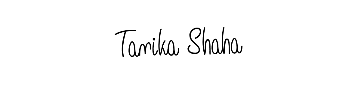 The best way (Angelique-Rose-font-FFP) to make a short signature is to pick only two or three words in your name. The name Tanika Shaha include a total of six letters. For converting this name. Tanika Shaha signature style 5 images and pictures png