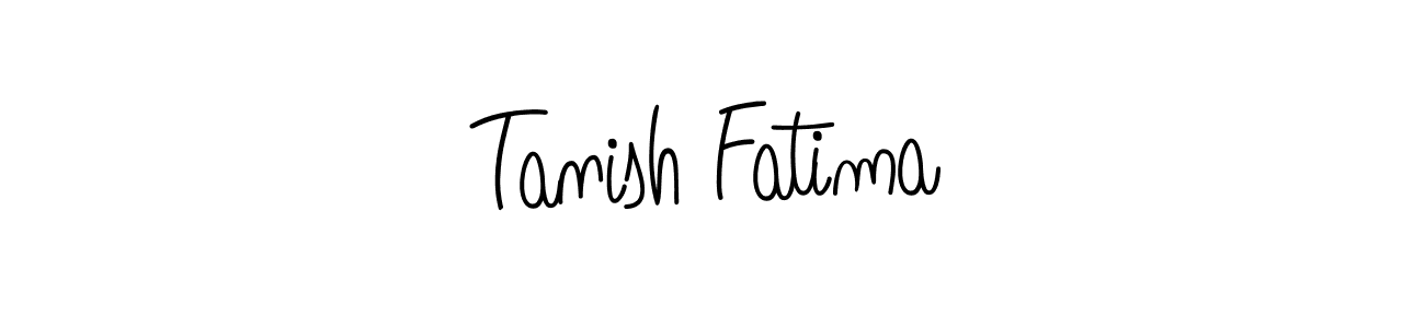 The best way (Angelique-Rose-font-FFP) to make a short signature is to pick only two or three words in your name. The name Tanish Fatima include a total of six letters. For converting this name. Tanish Fatima signature style 5 images and pictures png