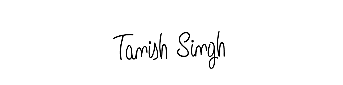 You should practise on your own different ways (Angelique-Rose-font-FFP) to write your name (Tanish Singh) in signature. don't let someone else do it for you. Tanish Singh signature style 5 images and pictures png